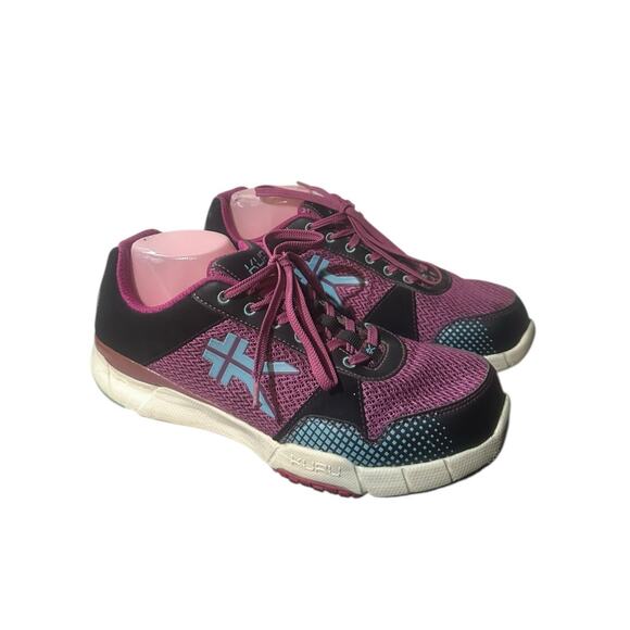 KURU Women’s Athletic Shoes Sneakers Size 10.5 Fuchsia Gray Lace Up Comfortable - Picture 2 of 8